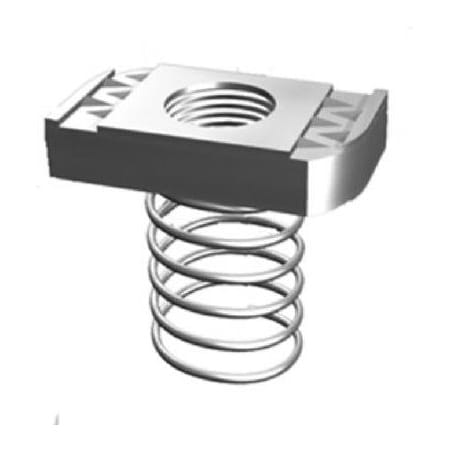 Abb Spring Nut, 3/8", Steel, Silver Galvanized Finish ZA1003/8EG-10